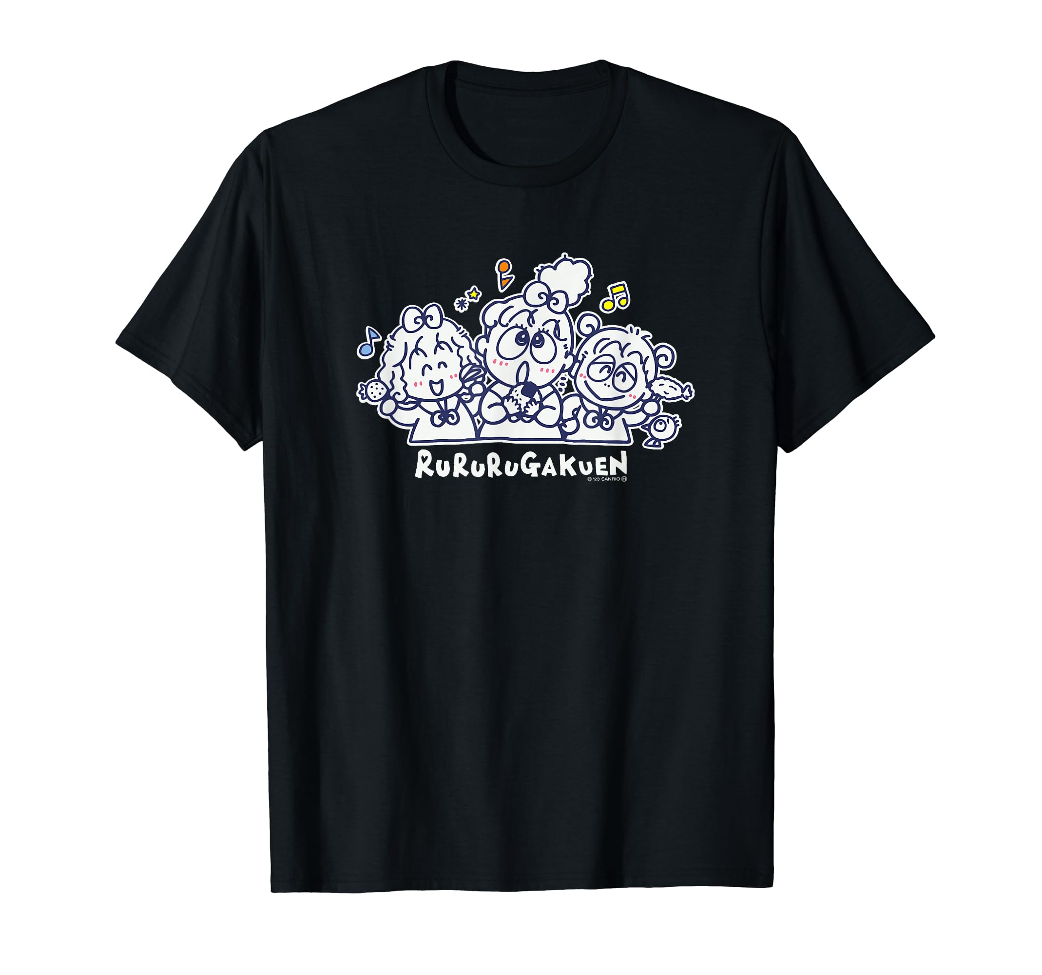 Amazon | るるる学園 ランチライム ダークカラー Tシャツ | T